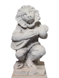 A Set of Four Italian Limestone Figures of Monkey Musicians