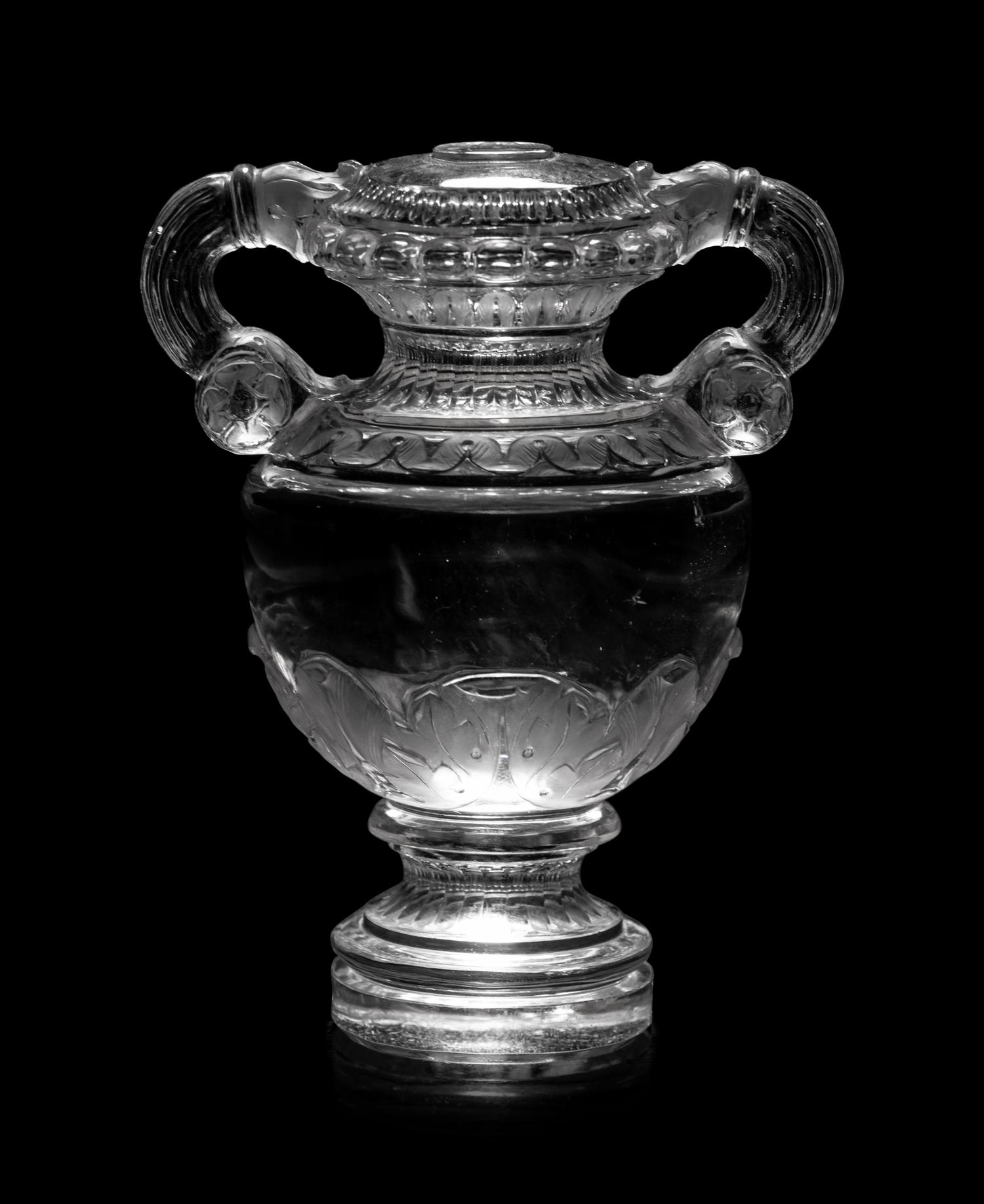 A Russian Carved Quartz Urn-Form Seal