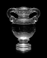 A Russian Carved Quartz Urn-Form Seal