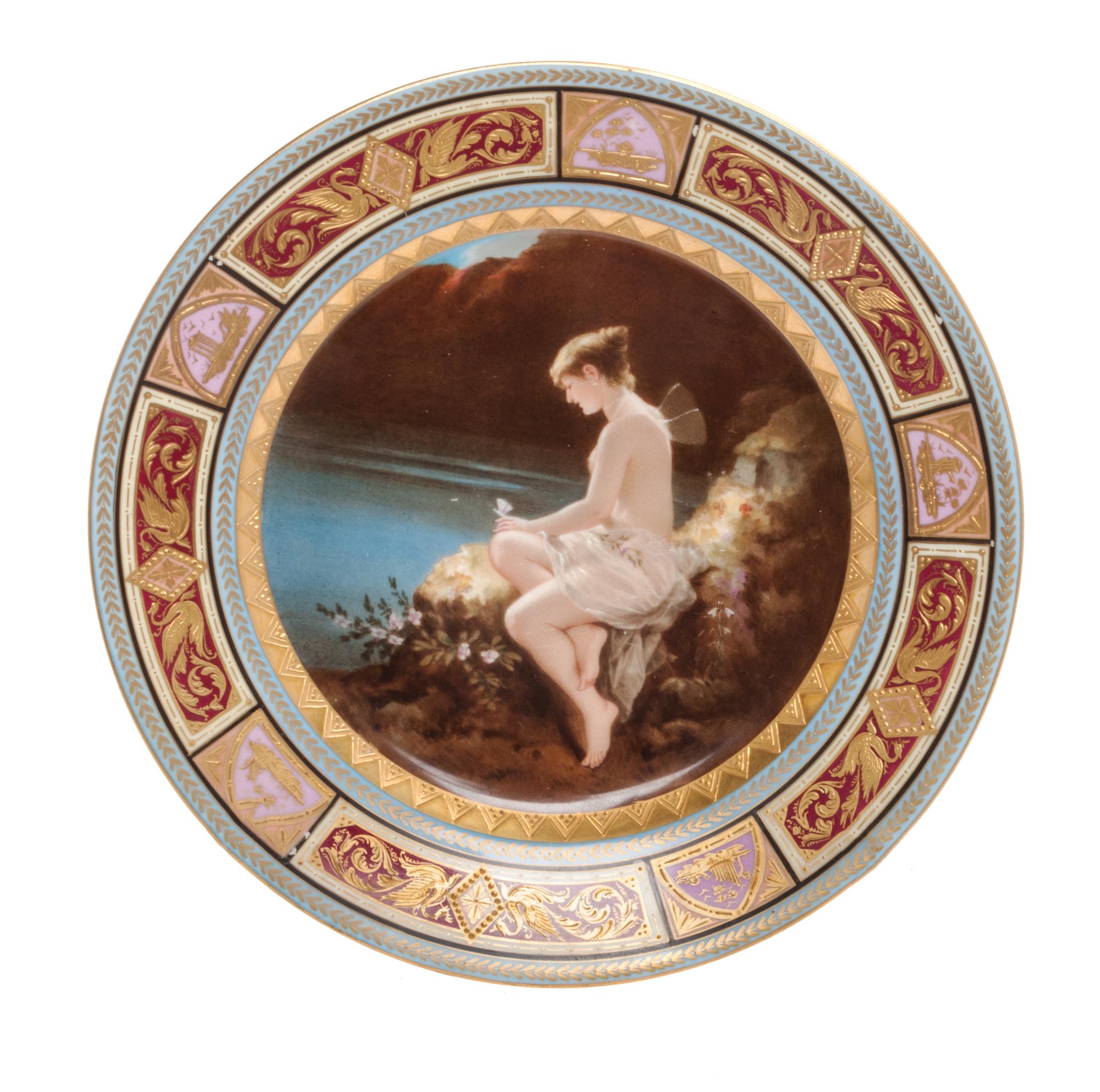 A Royal Vienna Cabinet Plate Diameter 9 1/2 inches.