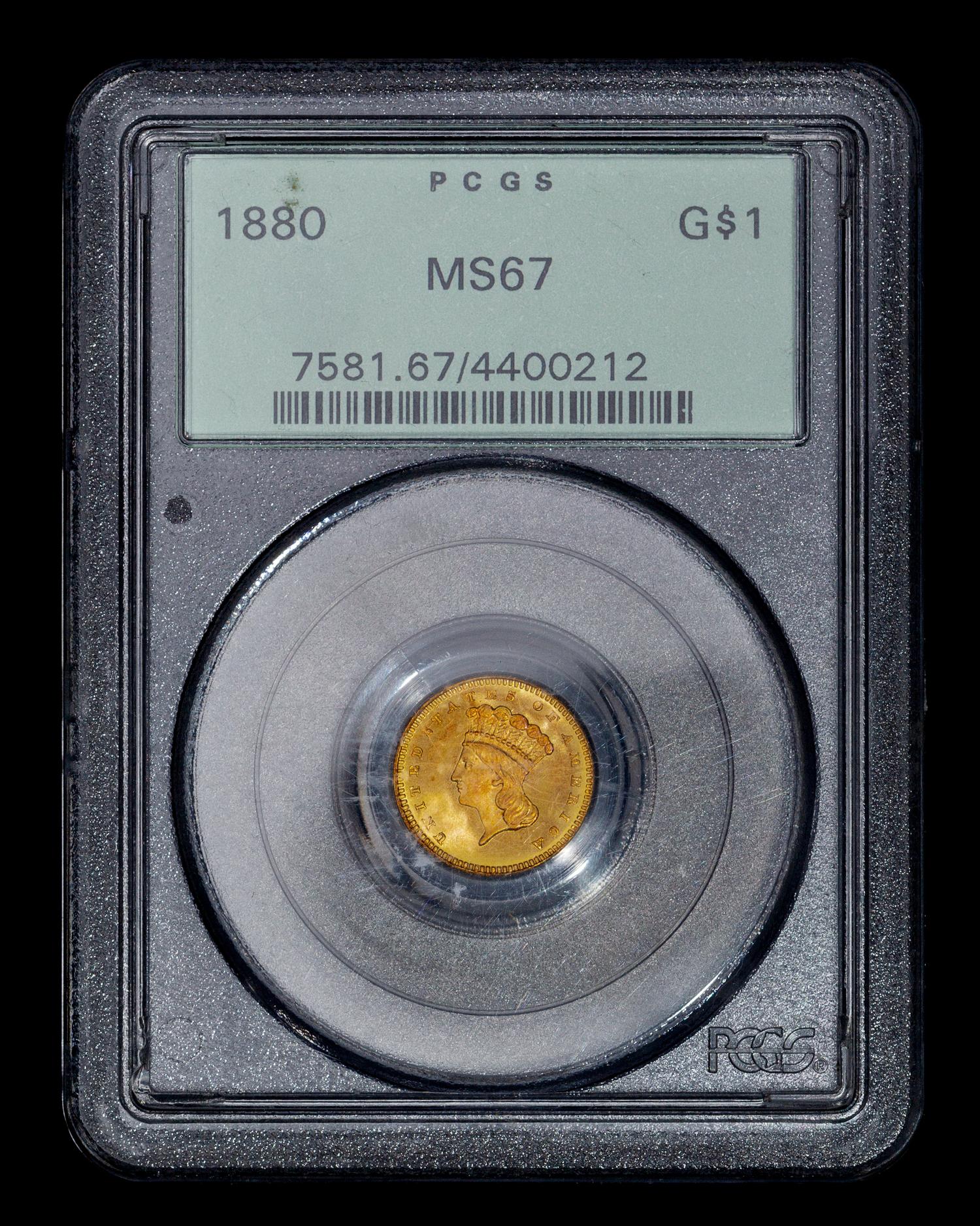 A United States 1880 Indian Princess $1 Gold Coin
