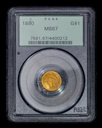 A United States 1880 Indian Princess $1 Gold Coin