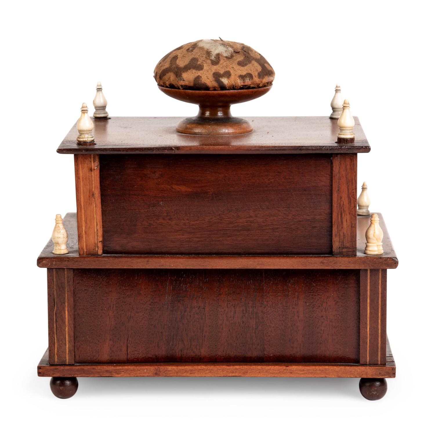 A Regency Inlaid Mahogany Sewing Box