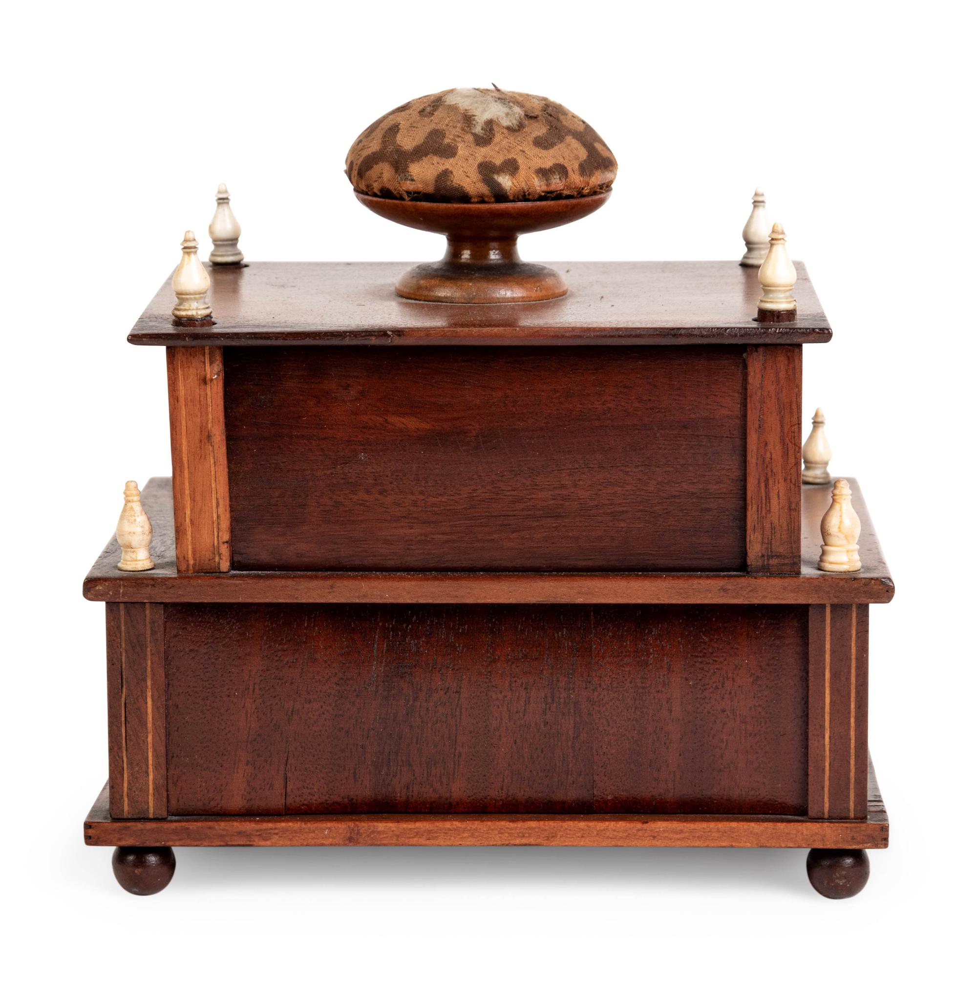A Regency Inlaid Mahogany Sewing Box