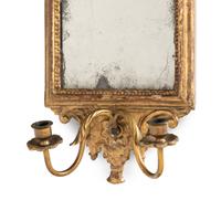 A Pair of Italian Giltwood Girandole Mirrors
