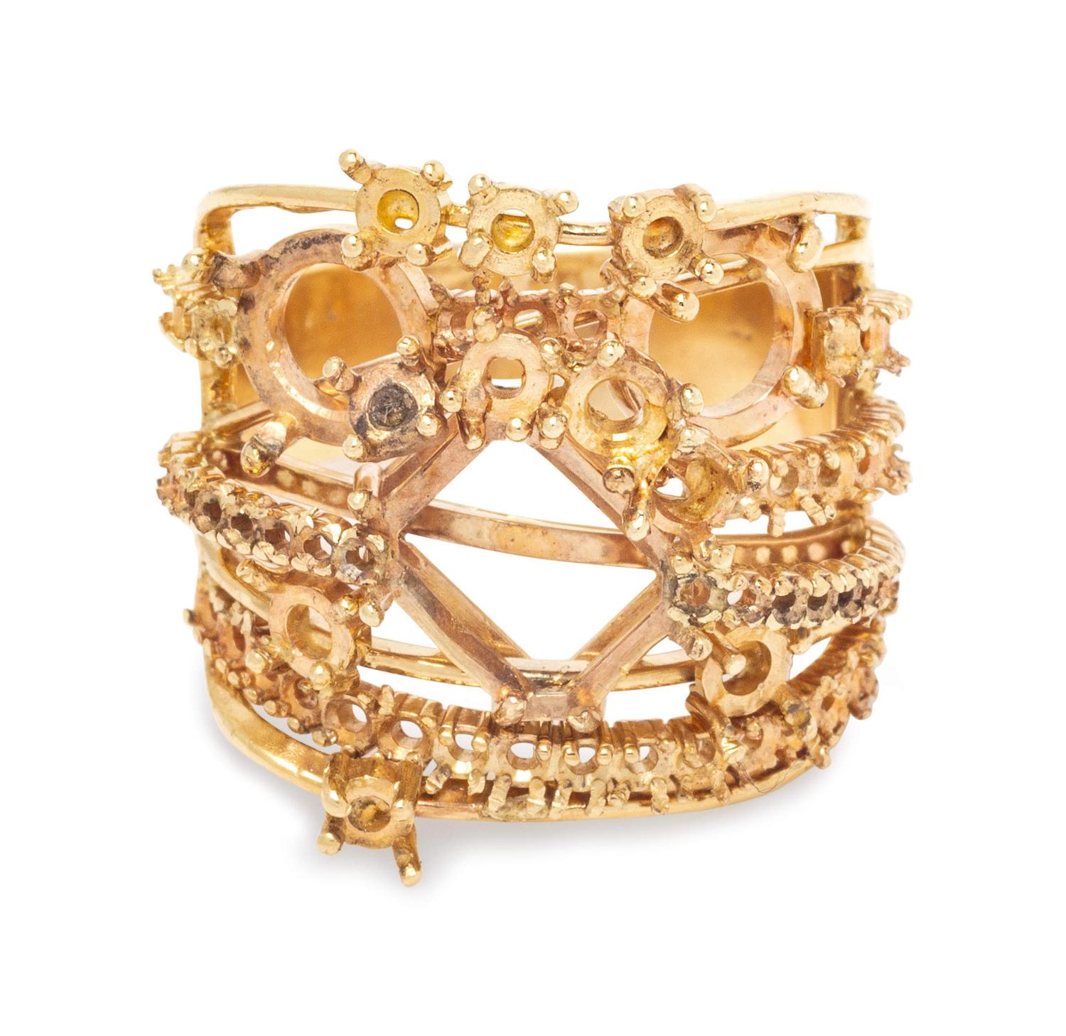 A Yellow Gold Mounting and Loose Diamonds,
