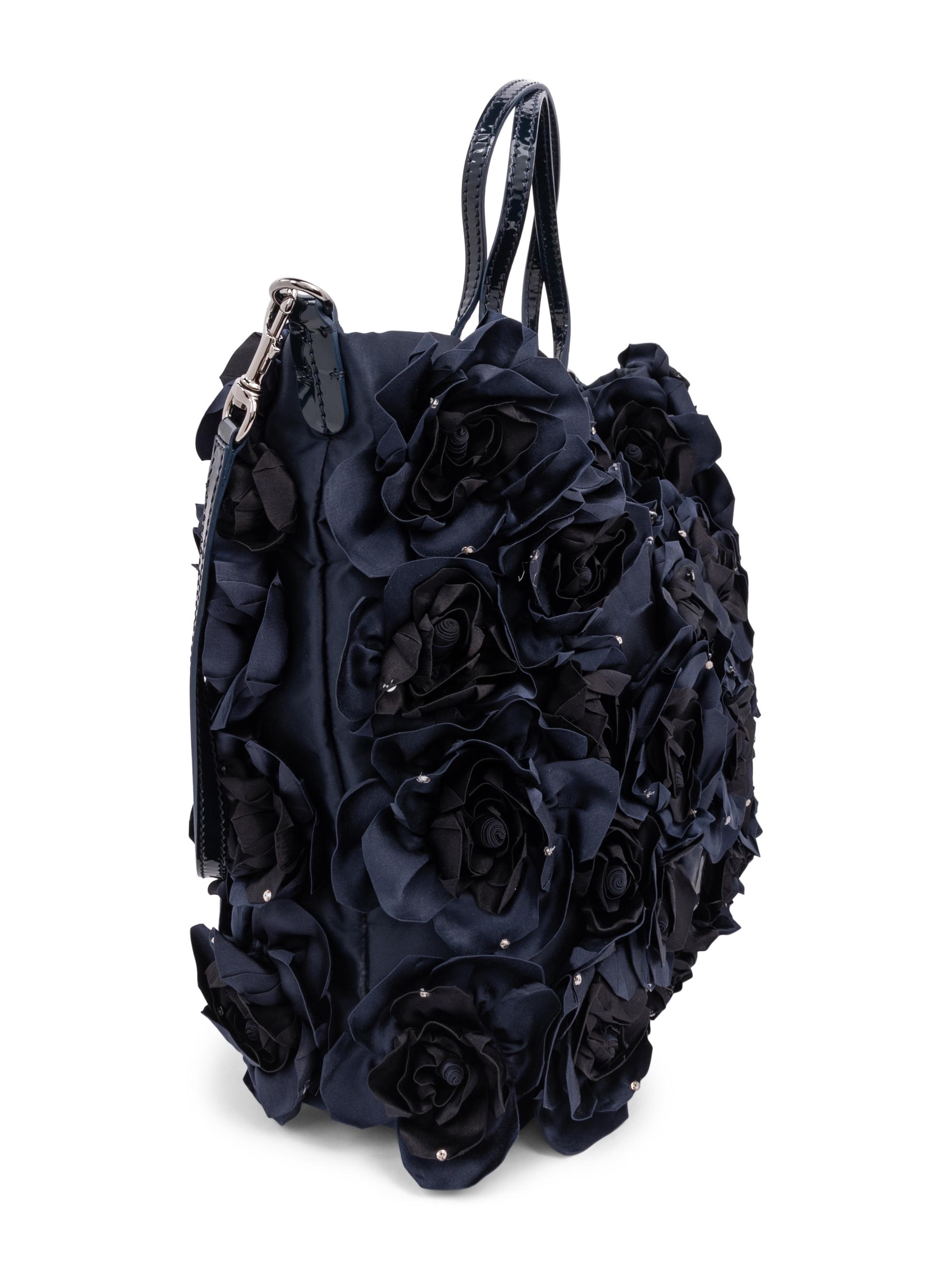 Black Valentino Floral Tote, 2010-20s