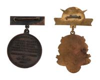 [CIVIL WAR -GRAND ARMY OF THE REPUBLIC & WOMEN'S RELIEF CORPS]. A large group of GAR, WRC, and other veterans' group ribbons and badges from Michigan, Wisconsin Indiana, and Illinois.