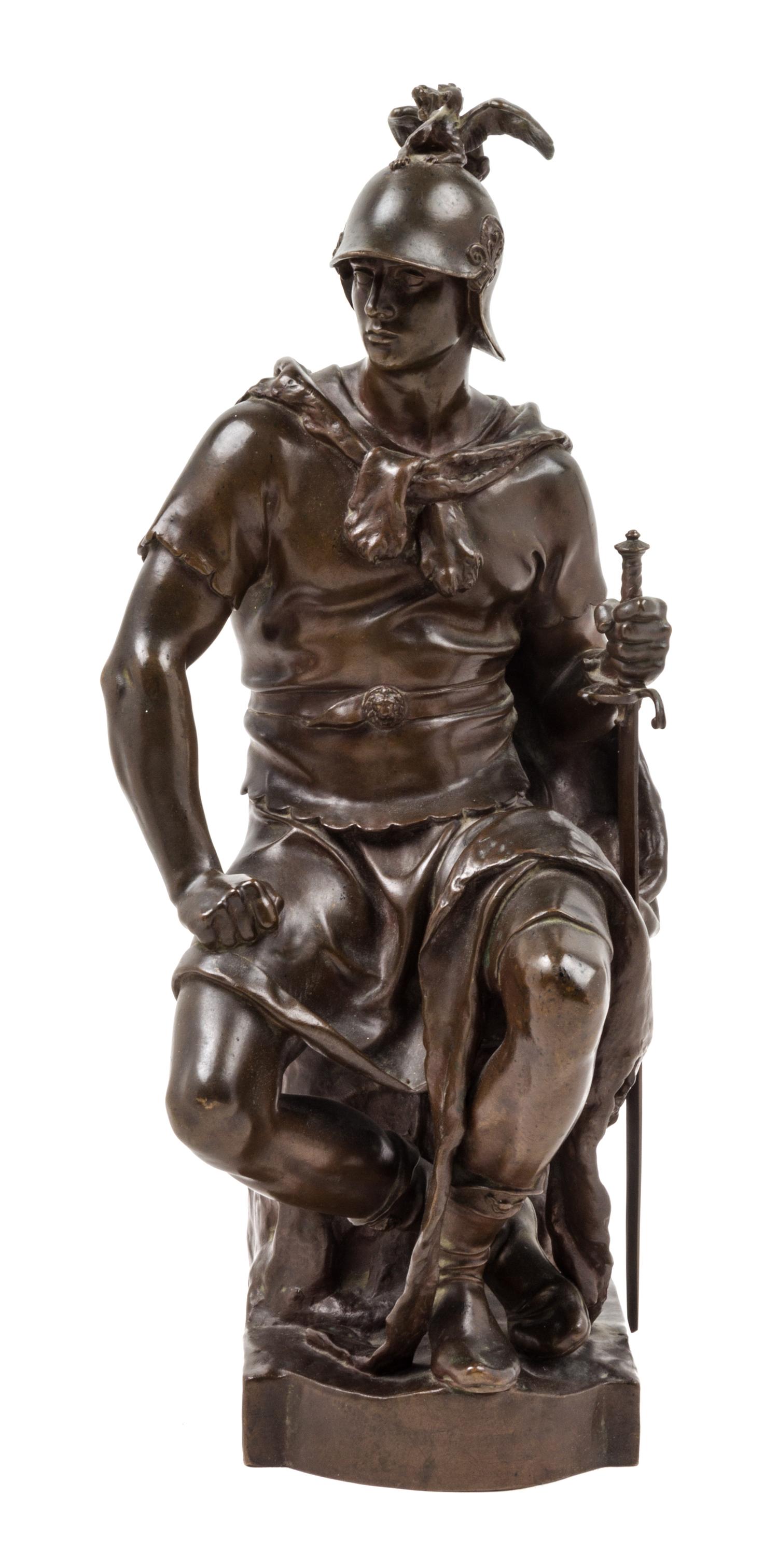 A French Bronze Figure Height 14 3/4 inches. — PAUL DUBOIS (1829-1905)
