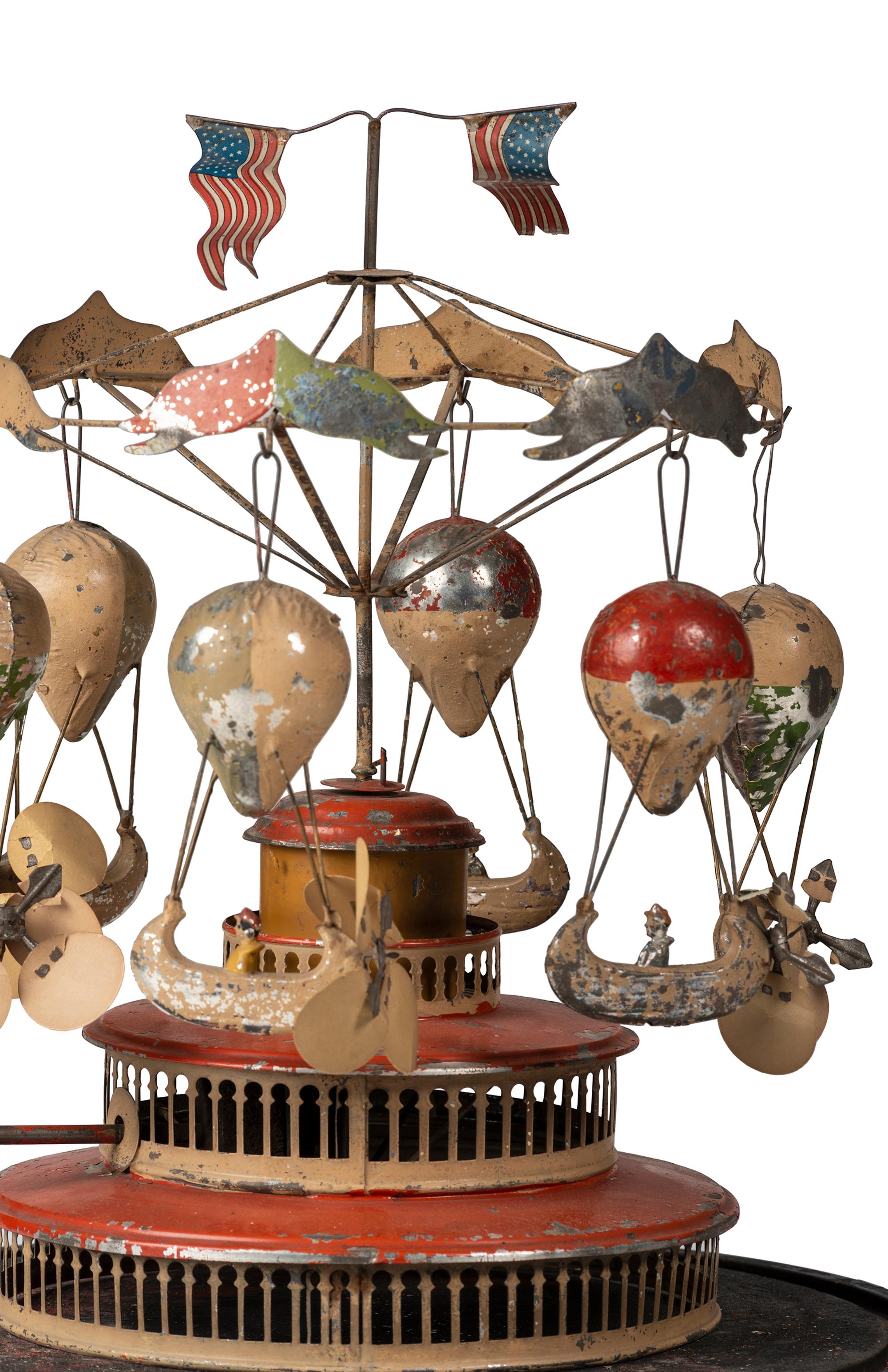 A Tin Airship Carousel Wind-Up Toy