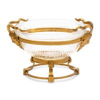 A French Gilt Bronze and Cut Glass Center Bowl