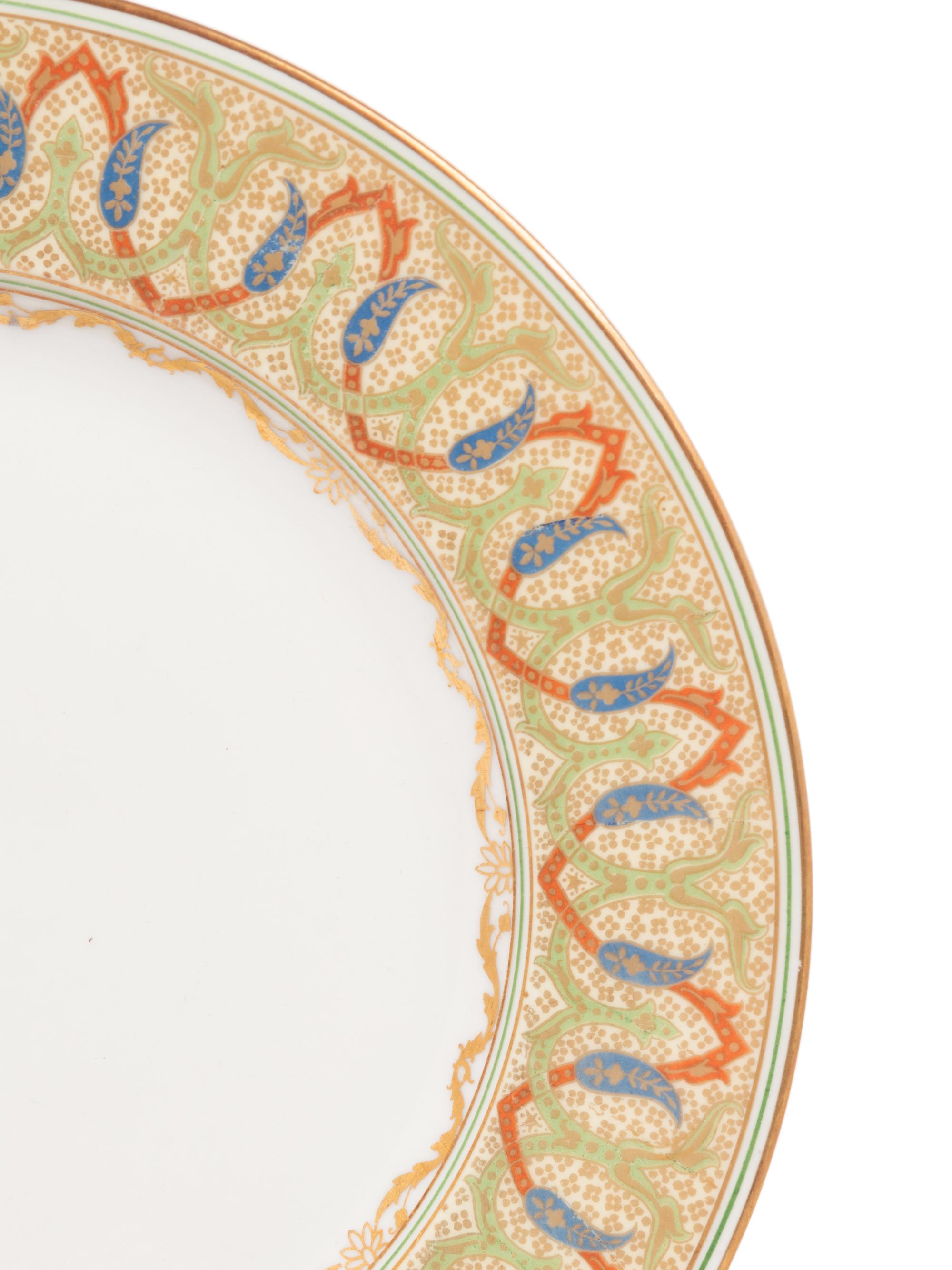 A Set of Six Limoges Porcelain Plates