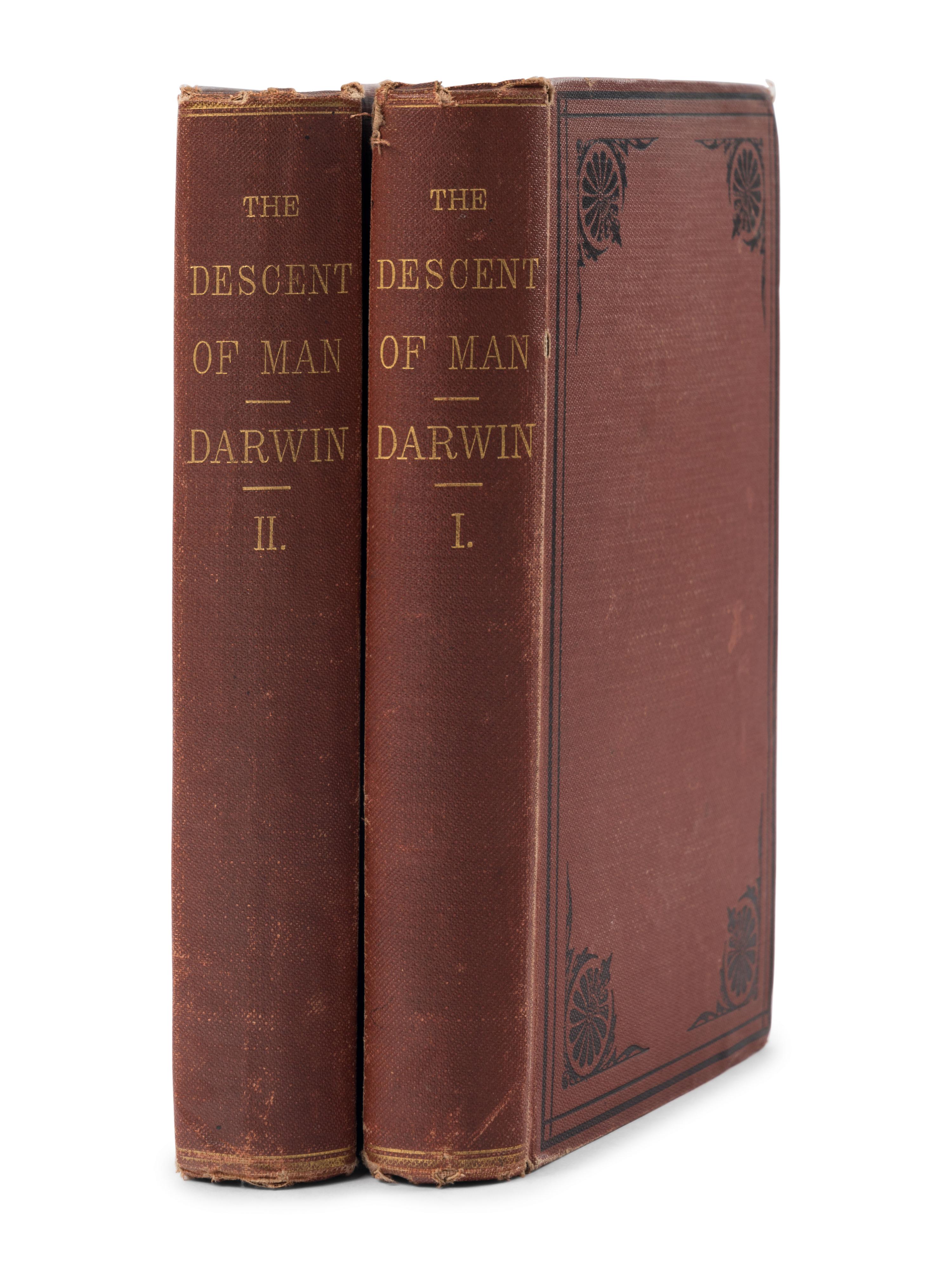 DARWIN, Charles (1809-1882). The Descent of Man and Selection in Relation to Sex . New York: D. Appleton and Company, 1871.