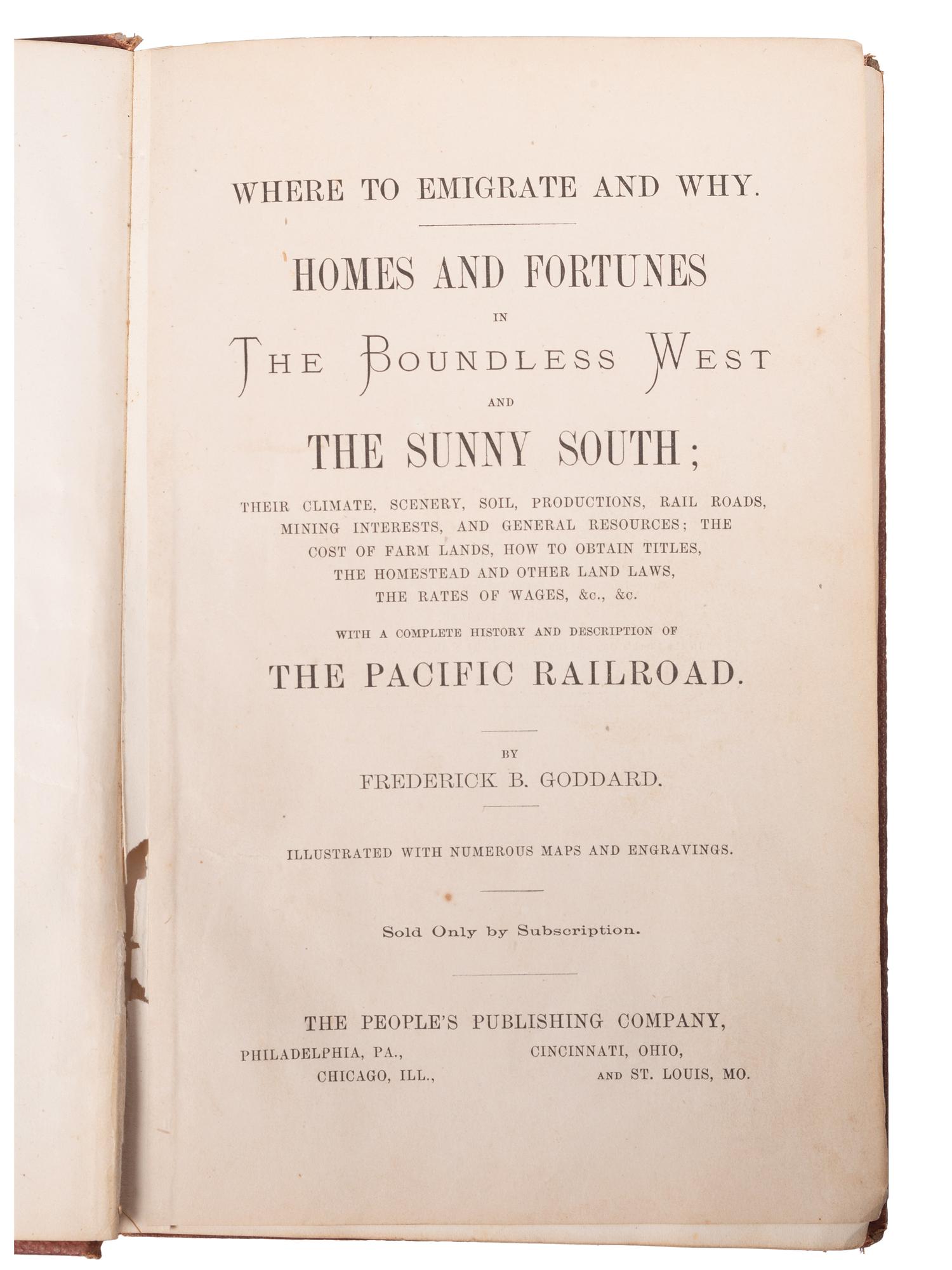 [INDIANA]. A group of five works related to the early exploration and settlement of Indiana, comprising: