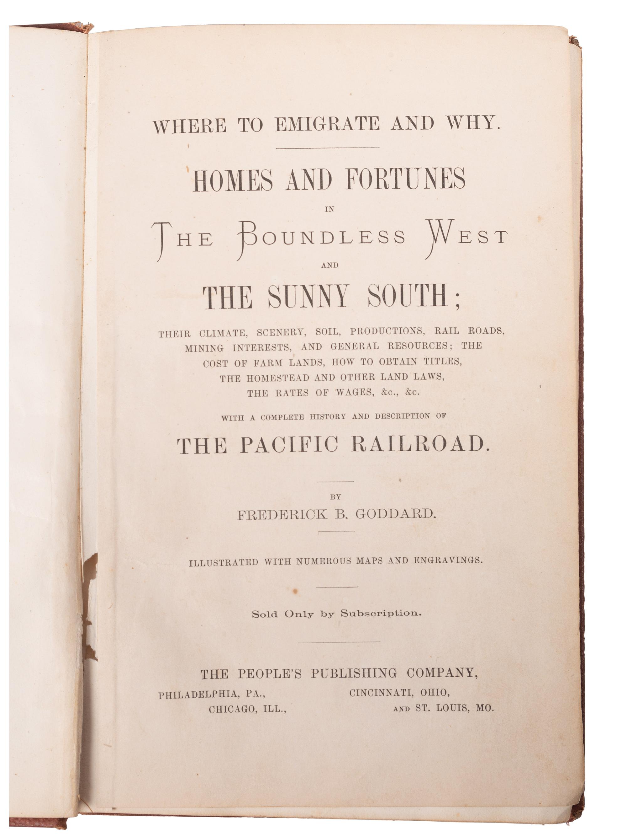 [INDIANA]. A group of five works related to the early exploration and settlement of Indiana, comprising: