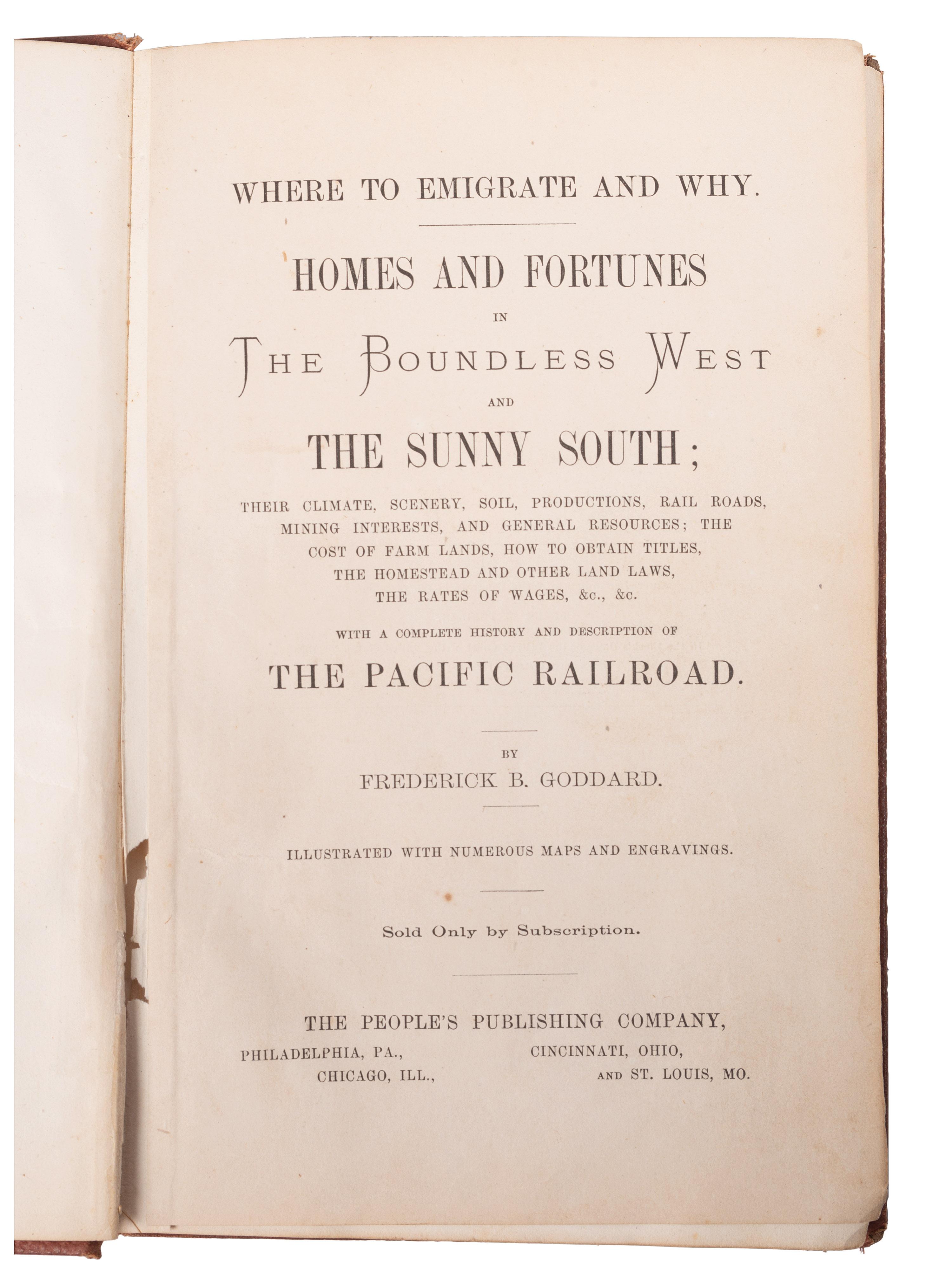 [INDIANA]. A group of five works related to the early exploration and settlement of Indiana, comprising: