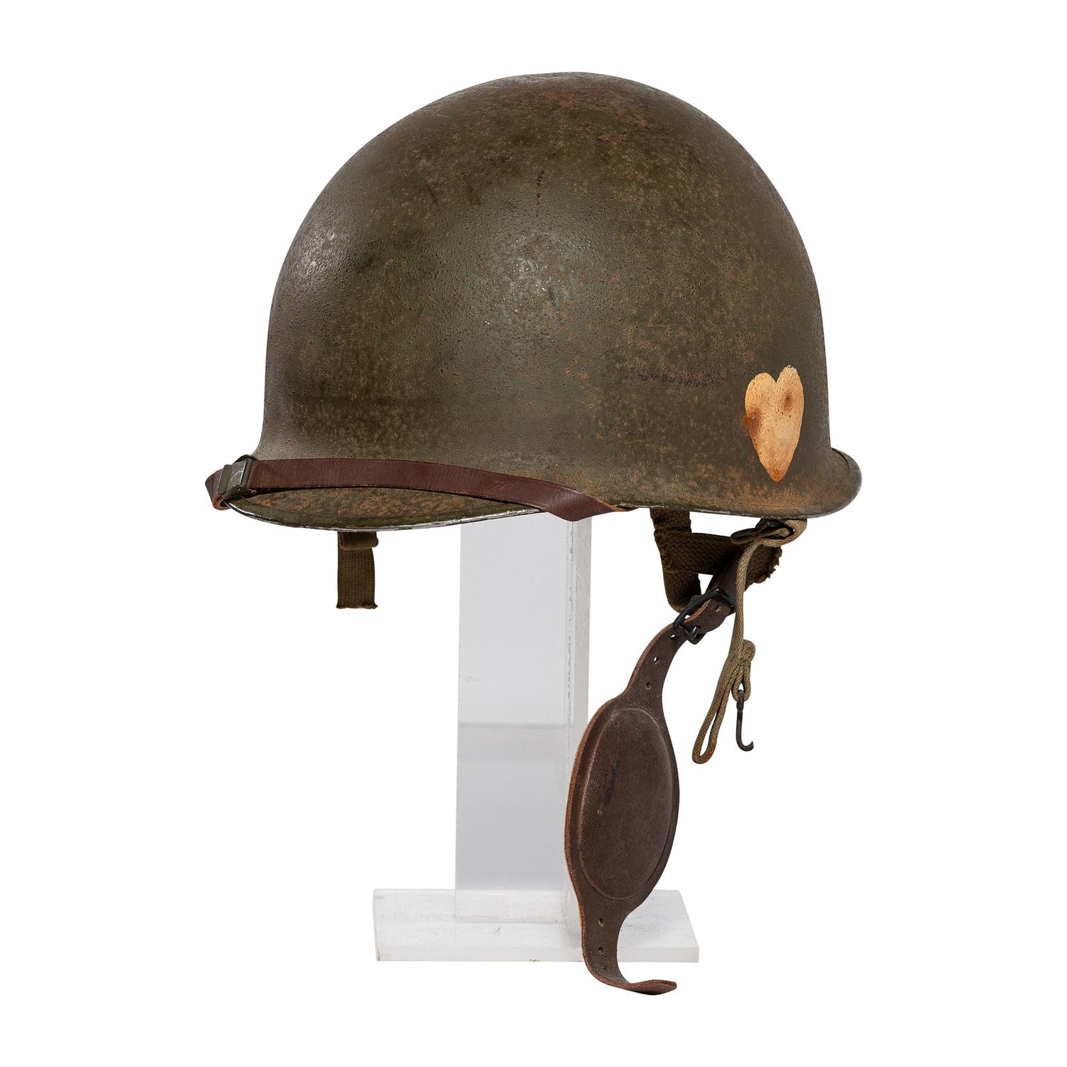 WWII Helmet Attributed to Paratrooper George Fatzer - 101st Airborne