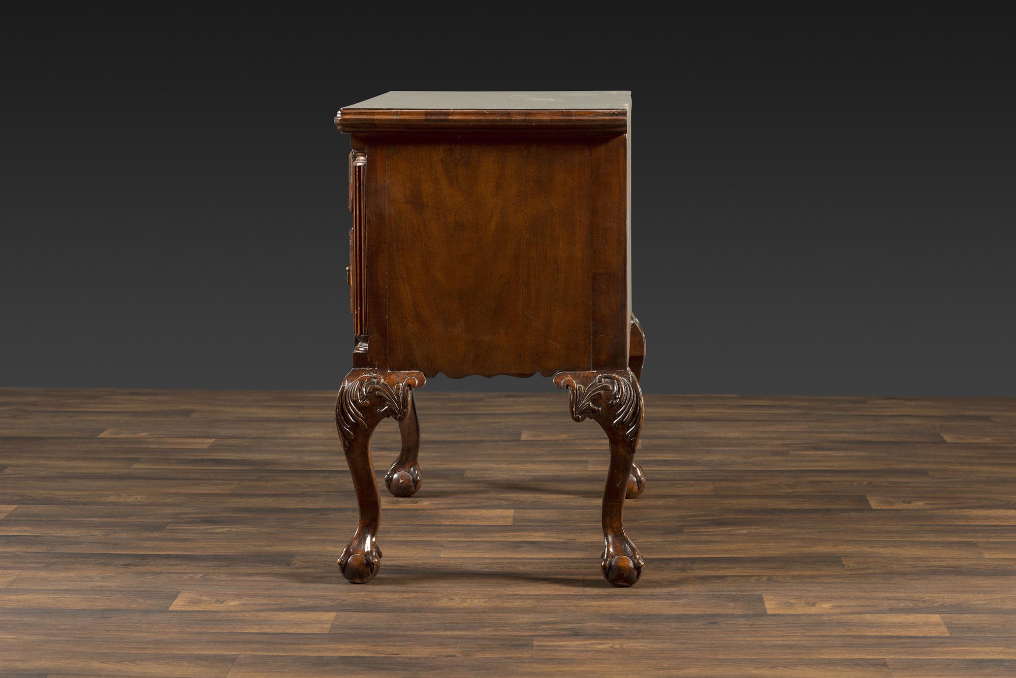 A Chippendale Style Carved Mahogany Dressing Table