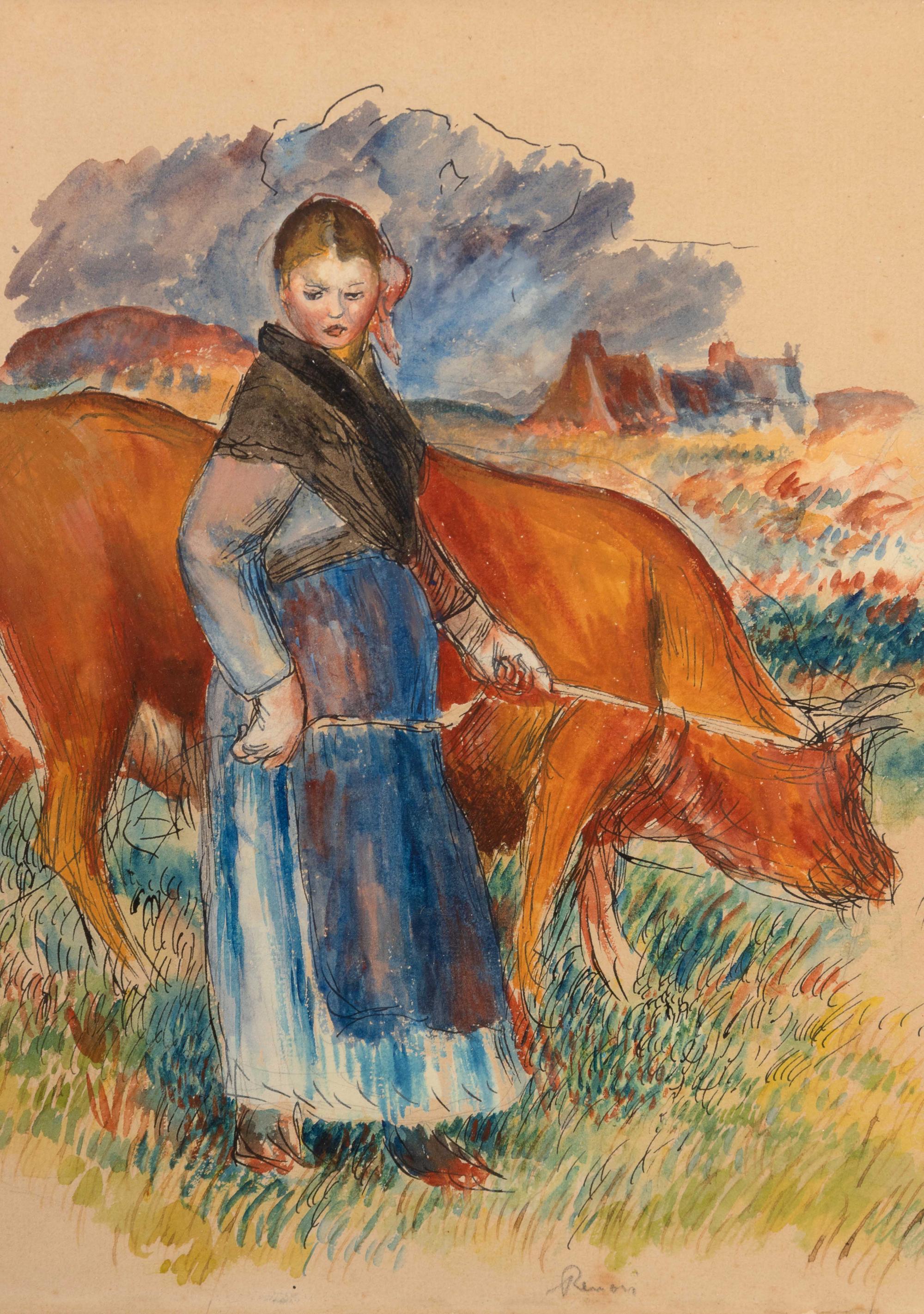 Etude pour La Bergere, La Vache, La Brebis , c. 1885