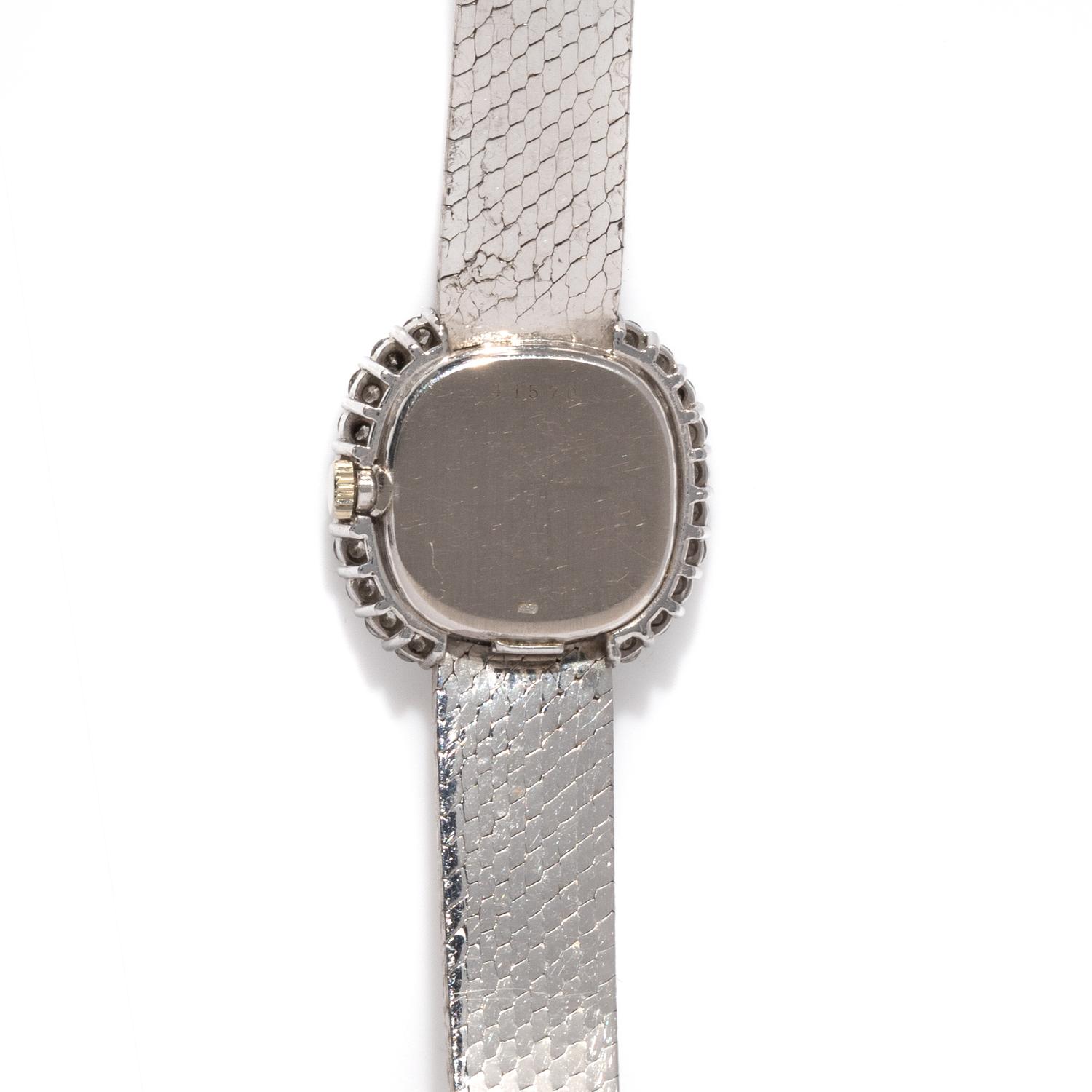 AUDEMARS PIGUET, 18K WHITE GOLD AND DIAMOND WATCH