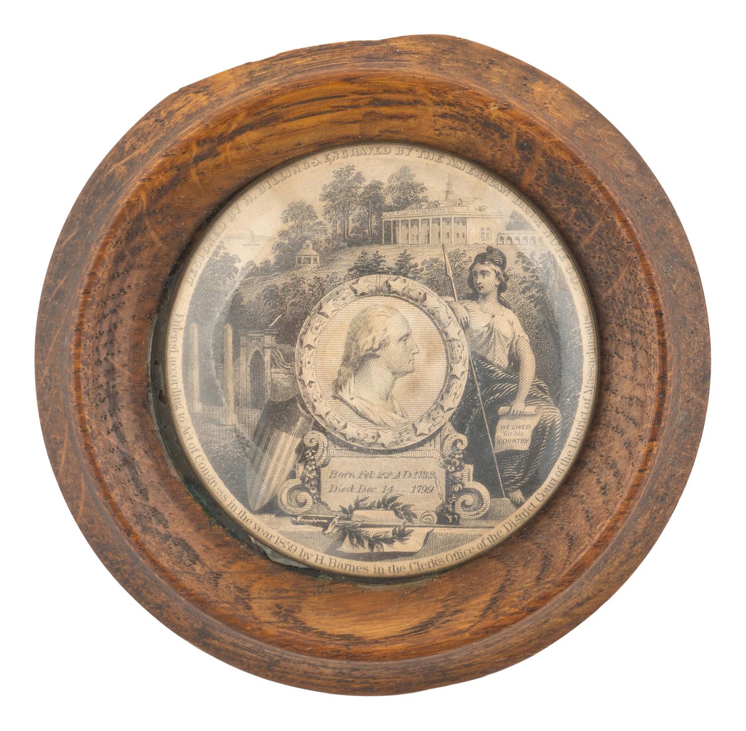 Two Mount Vernon Souvenir Plaques