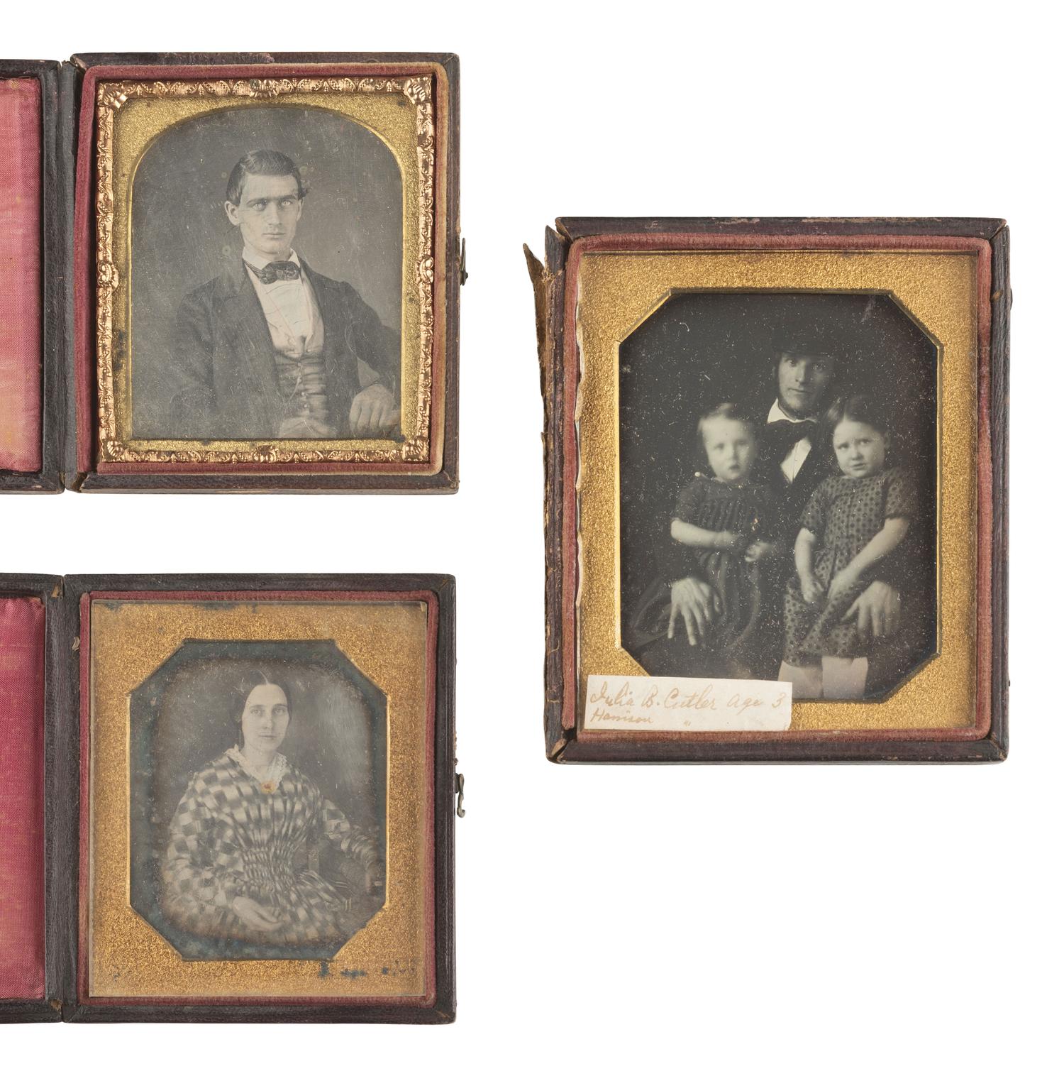 [EARLY PHOTOGRAPHY]. A group of 22 cased images, incl. daguerreotypes of men, women, and children in varying poses.