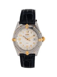 BREITLING, REF. B6735012/G189 YELLOW GOLD AND STEEL 'WINGS' WATCH