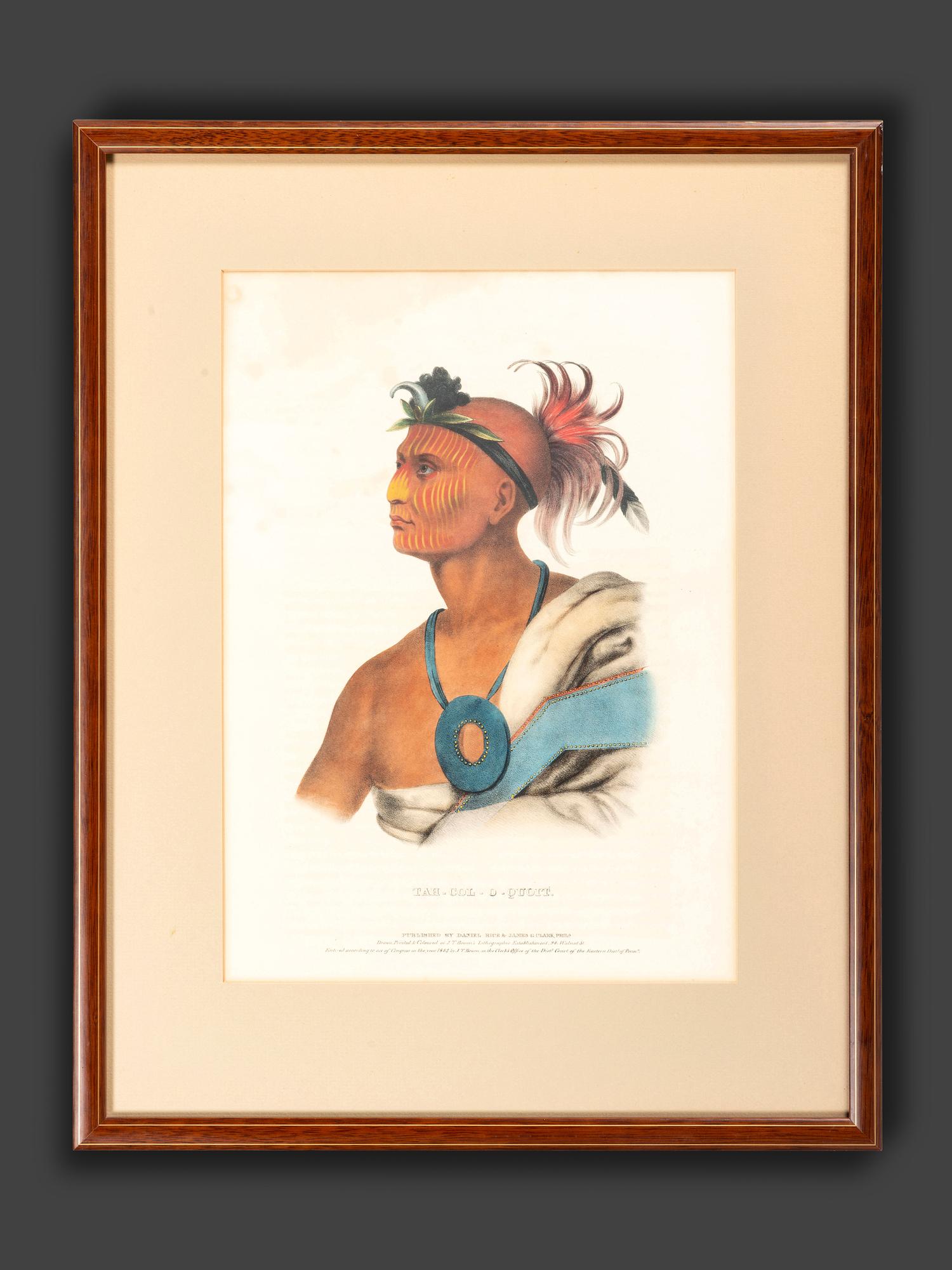 Six Hand-Colored Lithographs by McKenney and Hall