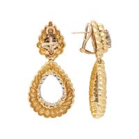 YELLOW GOLD AND DIAMOND EARCLIPS