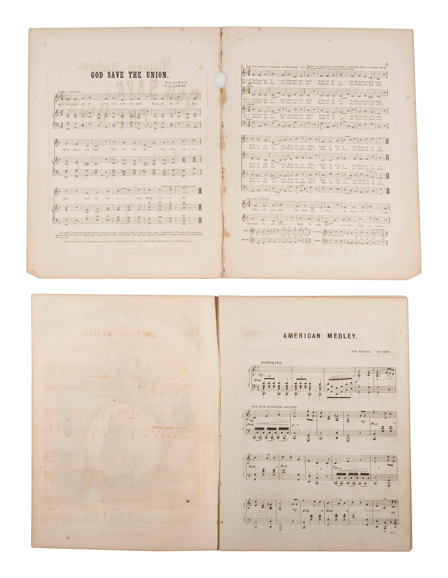 [CIVIL WAR]. A large group of War-period and GAR sheet music, pamphlets, and ephemera.