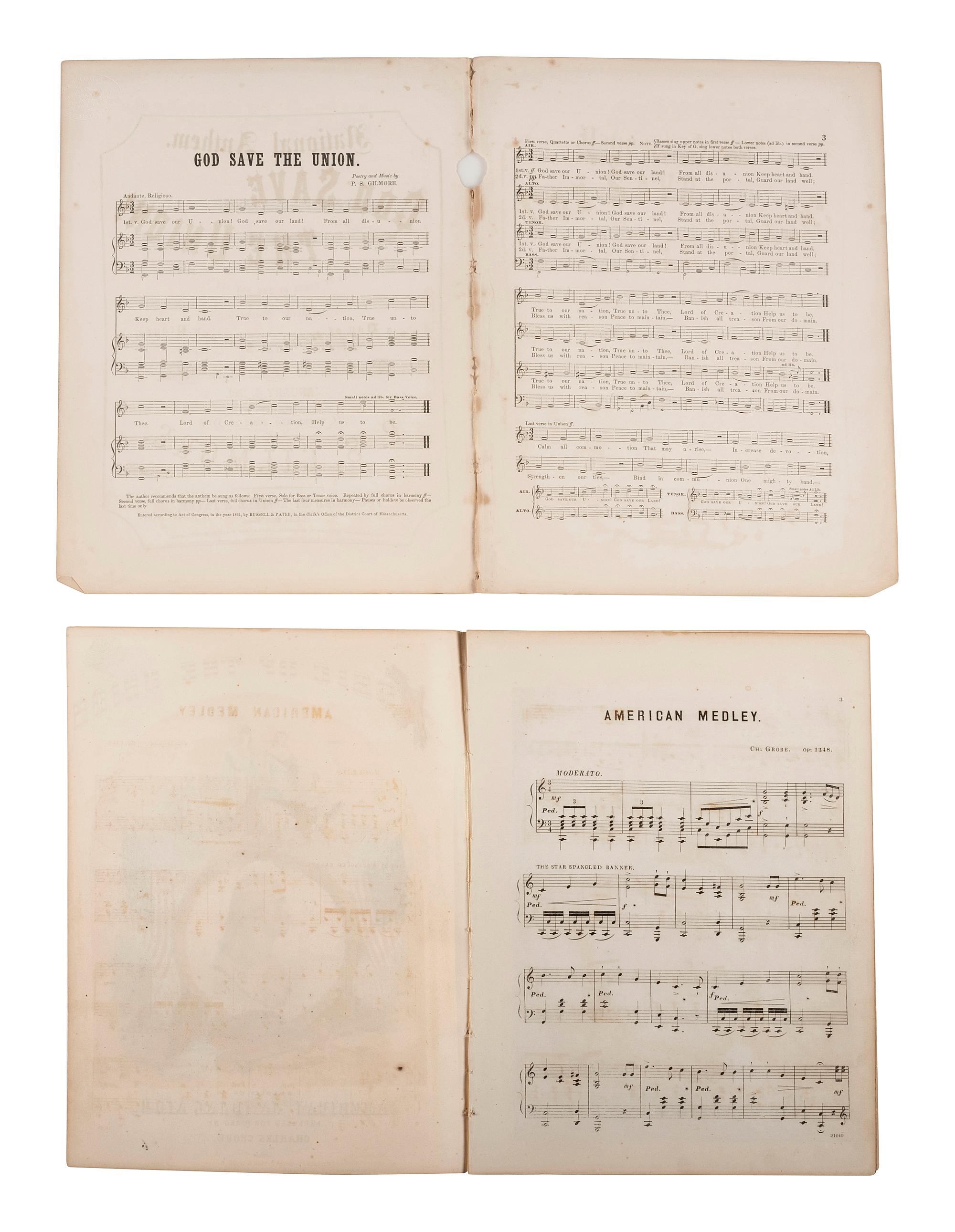 [CIVIL WAR]. A large group of War-period and GAR sheet music, pamphlets, and ephemera.