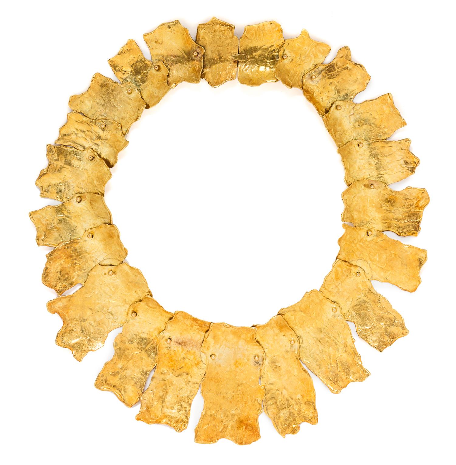 A Modernist 18 Karat Yellow Gold Necklace, Ed Wiener, 74.10 dwts.