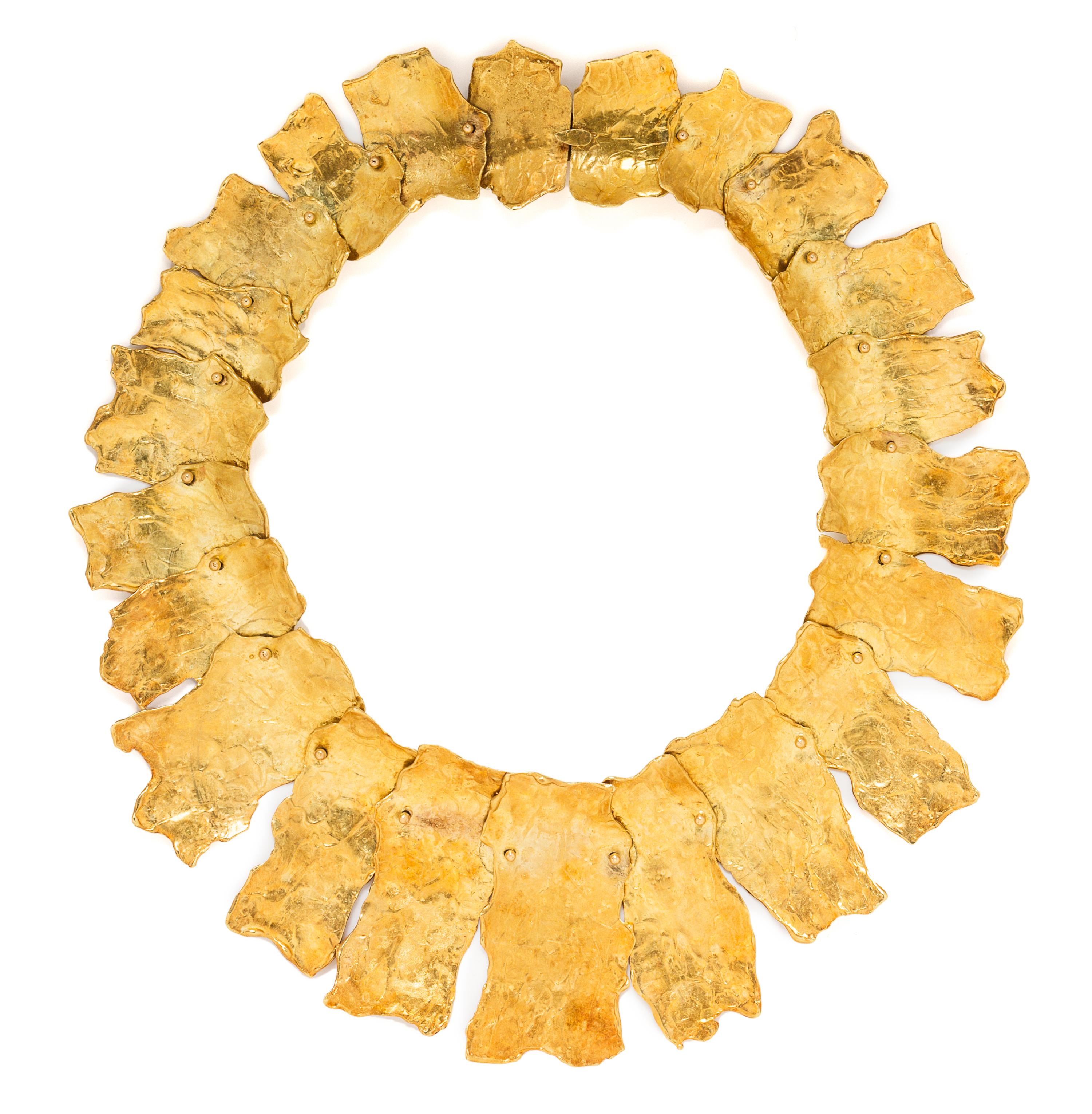 A Modernist 18 Karat Yellow Gold Necklace, Ed Wiener, 74.10 dwts.