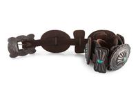 Navajo Silver and Turquoise Concha Belt
