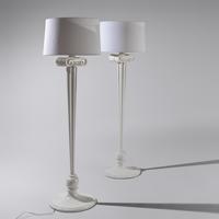 Morris Lapidus (Ukrainian-American, 1902–2001) — Pair of Eden Roc Floor Lamps, designed 1955 | c. 1990 for Diamond + Baratta by Sirmos of New York