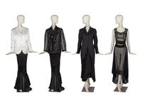 Two Comme des Garçons Jackets, Dress, and Skirt with Yohji Yamamoto Jacket and Skirt, 1980-90s