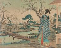 Eight Japanese Woodblock Prints