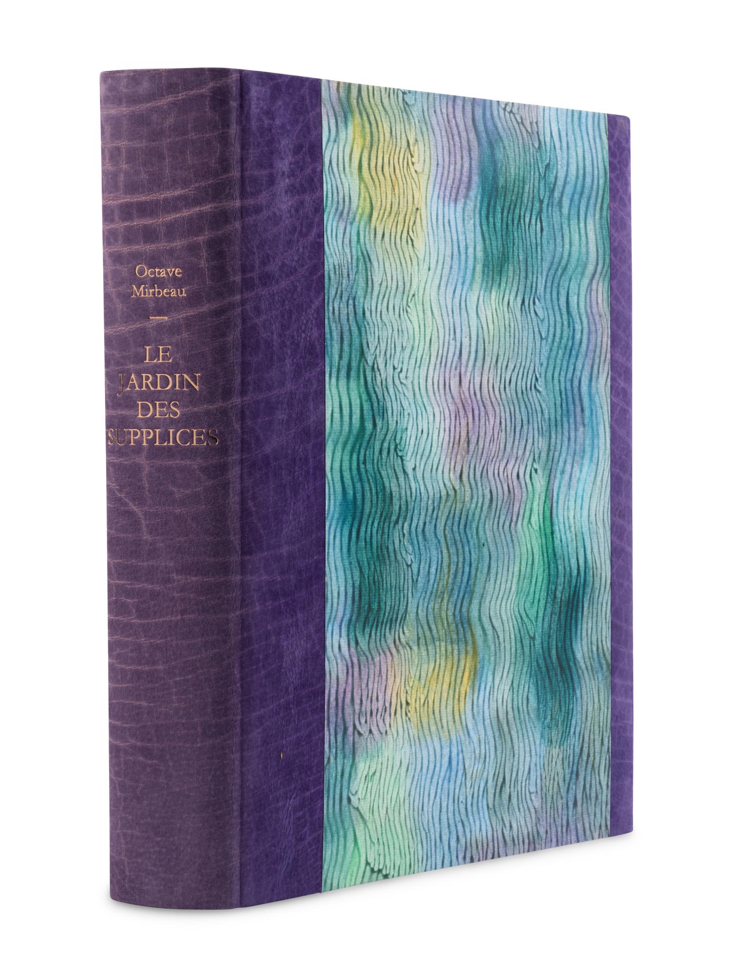 [BINDING -- GIORDAN, Anne]. MIRBEAU, Octave (1848-1917). Le Jardin des Supplices . Paris: La Connaissance, 1925.
