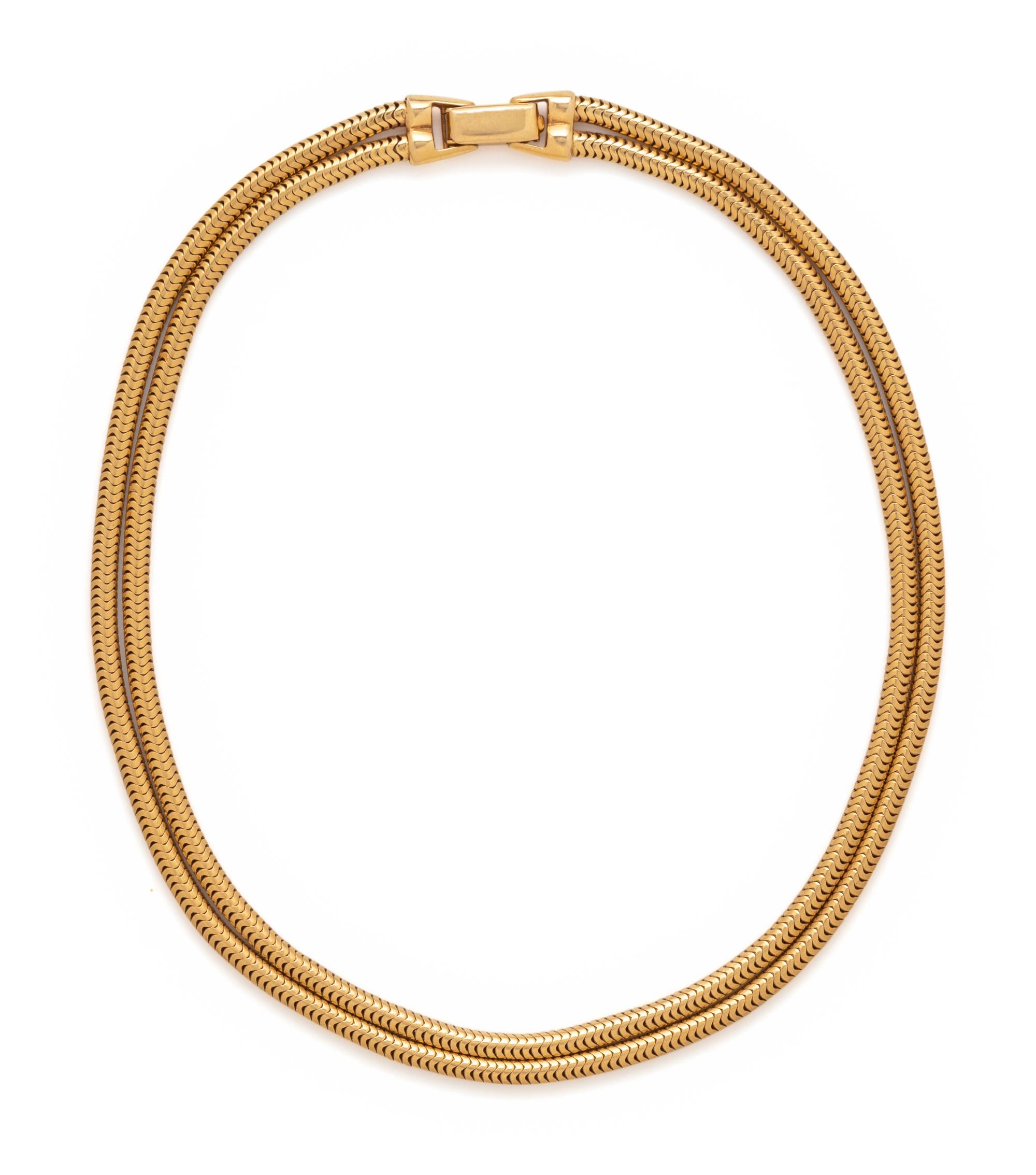 YELLOW GOLD DOUBLE STRAND NECKLACE