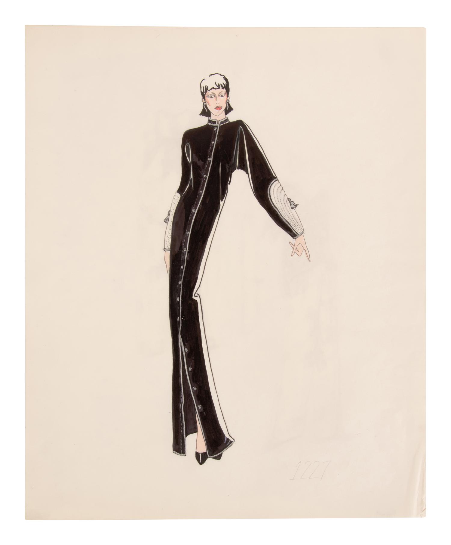 Geoffrey Beene Fashion Illustration, c.1985