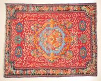 A Wool Rug 6 feet 3 1/2 inches x 5 feet 1 inch.