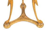 A Pair of French Neoclassical Style Gilt and Silvered Bronze Marble-Top Tables