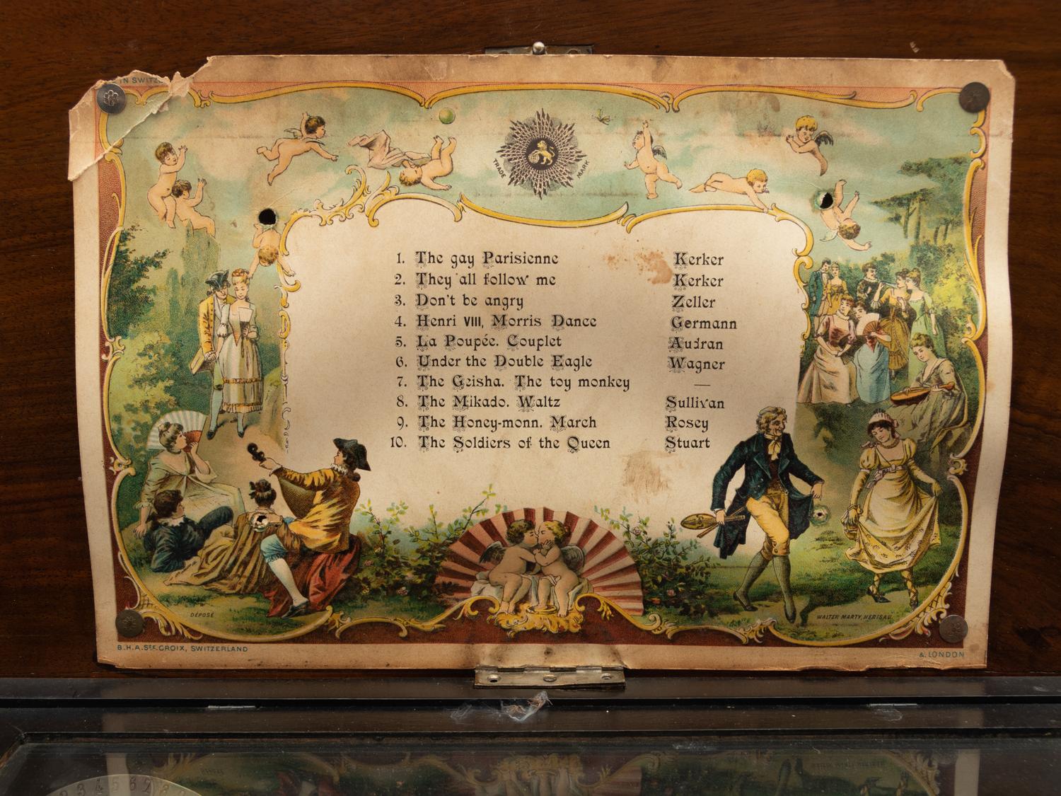 A Continental Cylinder Music Box