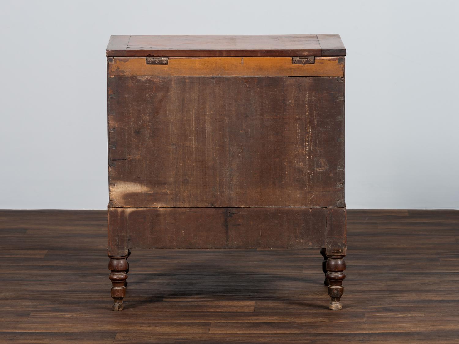 A Late Federal Cherrywood One-Drawer Sugar Chest