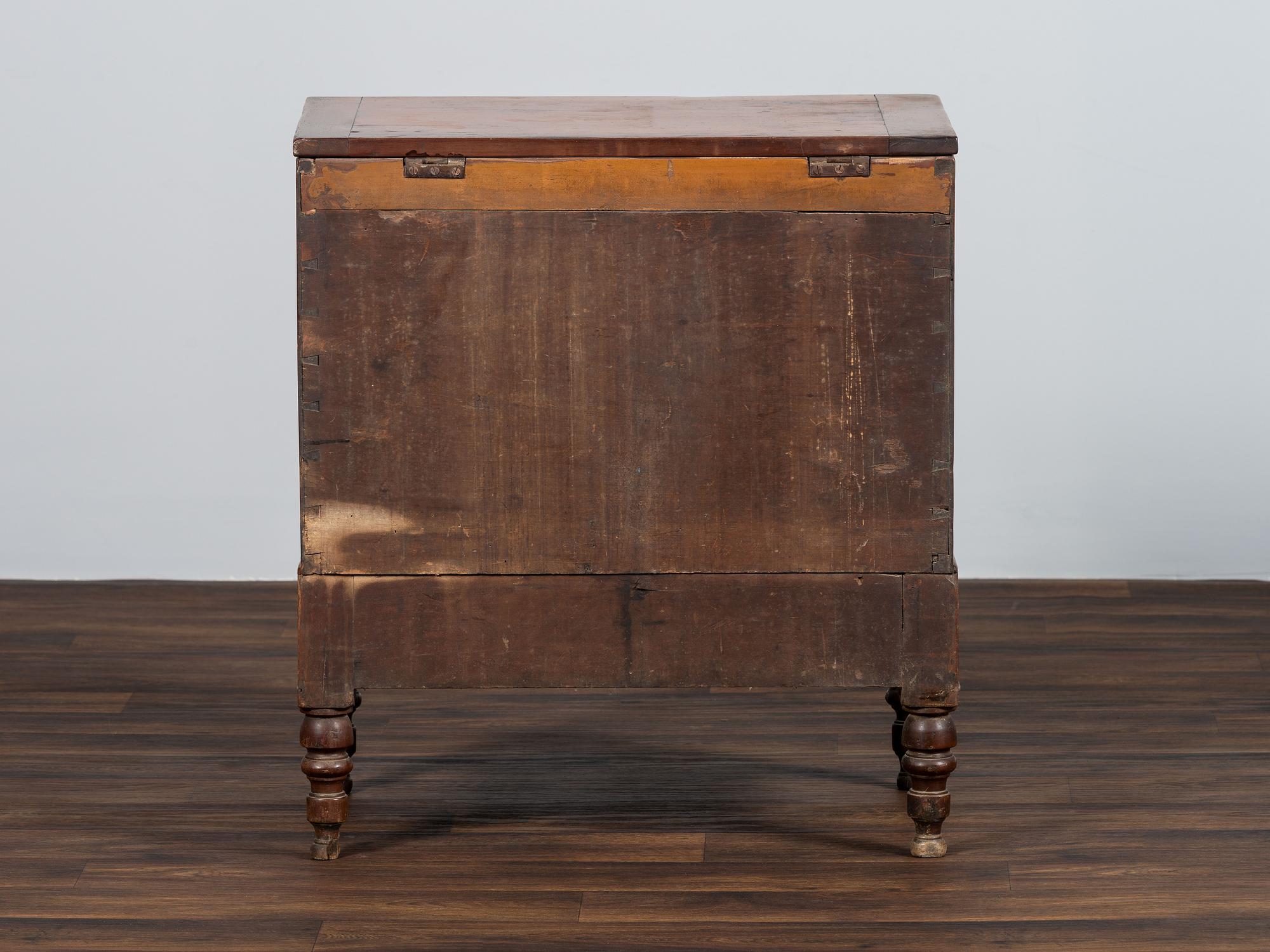 A Late Federal Cherrywood One-Drawer Sugar Chest