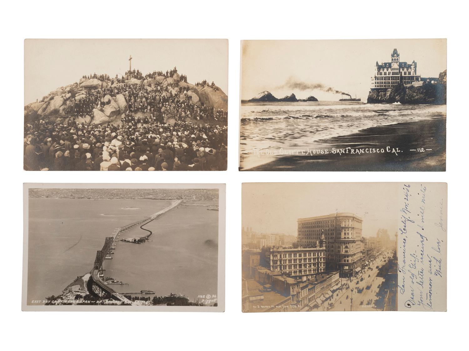 [CALIFORNIA]. Approx. 75 RPPCs and photographs of San Francisco and the Bay Area. Early 20th century