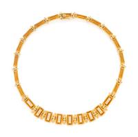 MAPAMENOS NATEPAS, YELLOW GOLD AND DIAMOND NECKLACE