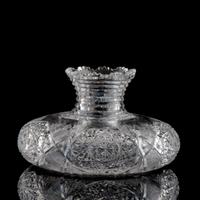 A Brilliant-Period Cut Glass Vase with a 32-Point Hobstar, Possibly by Libbey