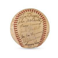 A 1948 New York Giants Team Signed Autograph Baseball