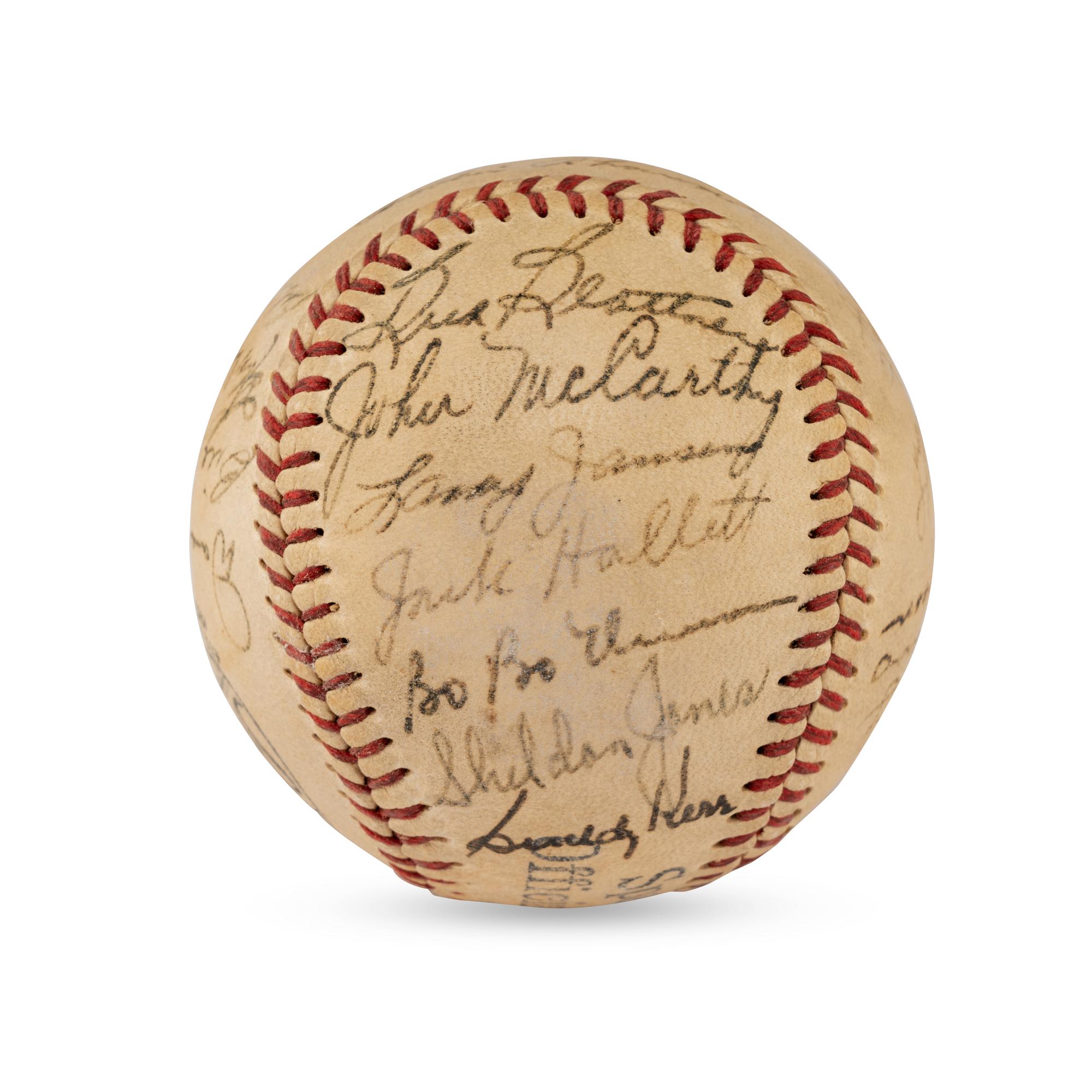A 1948 New York Giants Team Signed Autograph Baseball